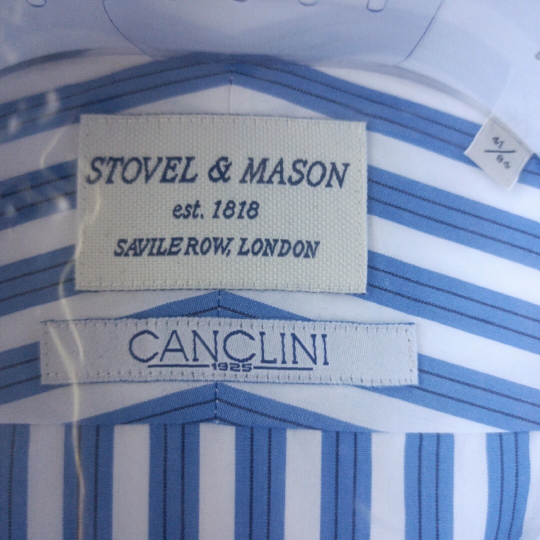 Savile Row(セヴィルロウ)の新品 未使用 タグ付 STOVEL&MASON ワイシャツ 長袖 L 綿100% メンズのトップス(シャツ)の商品写真