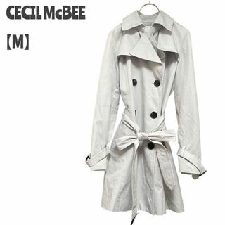 セシルマクビー(CECIL McBEE)のセシルマクビー レディース【M】トレンチコート♡コットン混 カジュアル♡薄青系(トレンチコート)