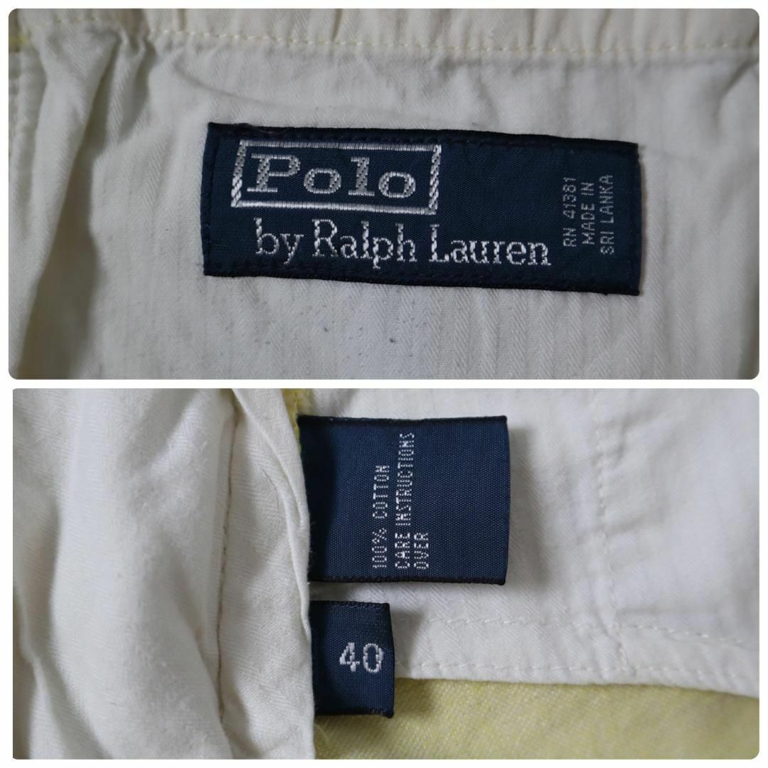 POLO RALPH LAUREN(ポロラルフローレン)の【ラルフローレン】シャンブレー ワイド カラー ショーツ 短パン 90s W40 メンズのパンツ(ショートパンツ)の商品写真