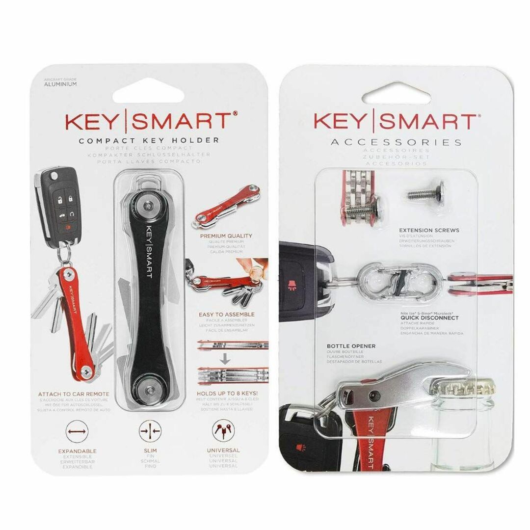 【色: ブラック】[KeySmart] キースマート  - コンパクトに収納でき