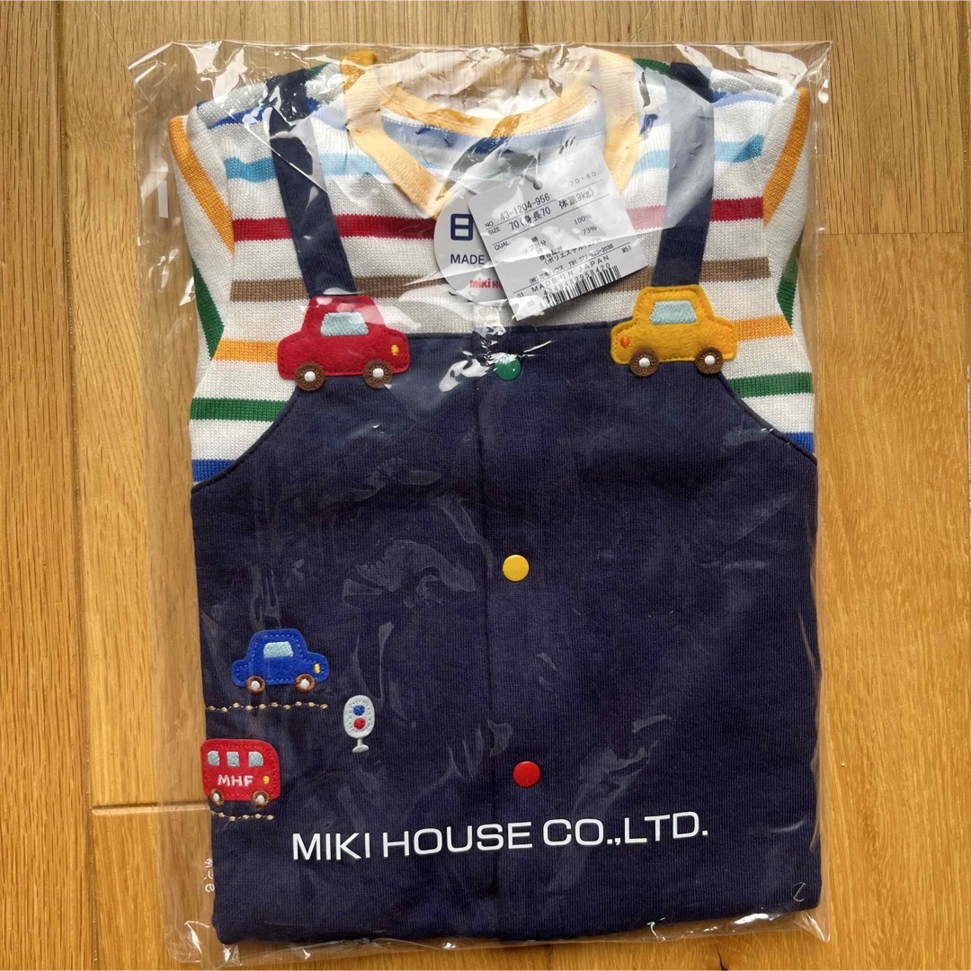 mikihouse(ミキハウス)の週末値引　ミキハウス　ベビー　カバーオール　70cm キッズ/ベビー/マタニティのベビー服(~85cm)(カバーオール)の商品写真