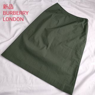 バーバリー(BURBERRY)の新品　BURBERRY LONDON バーバリーロンドン　スカート　グリーン(ひざ丈スカート)