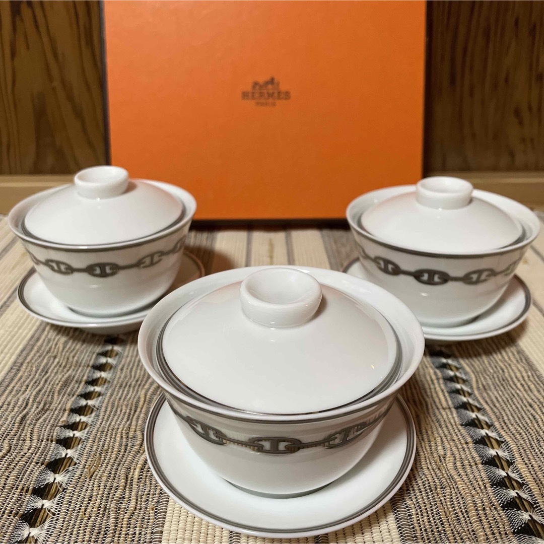 美品 エルメス HERMES シェーヌダンクル 茶器 3客 セット | フリマアプリ ラクマ