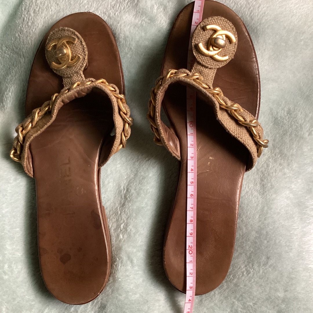CHANEL - 正規品 シャネル サンダル ゴールドの通販 by 梅|シャネル