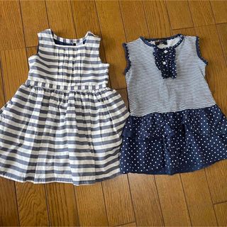 カーターズ(carter's)の美品★ブルー系ワンピース2点(ワンピース)