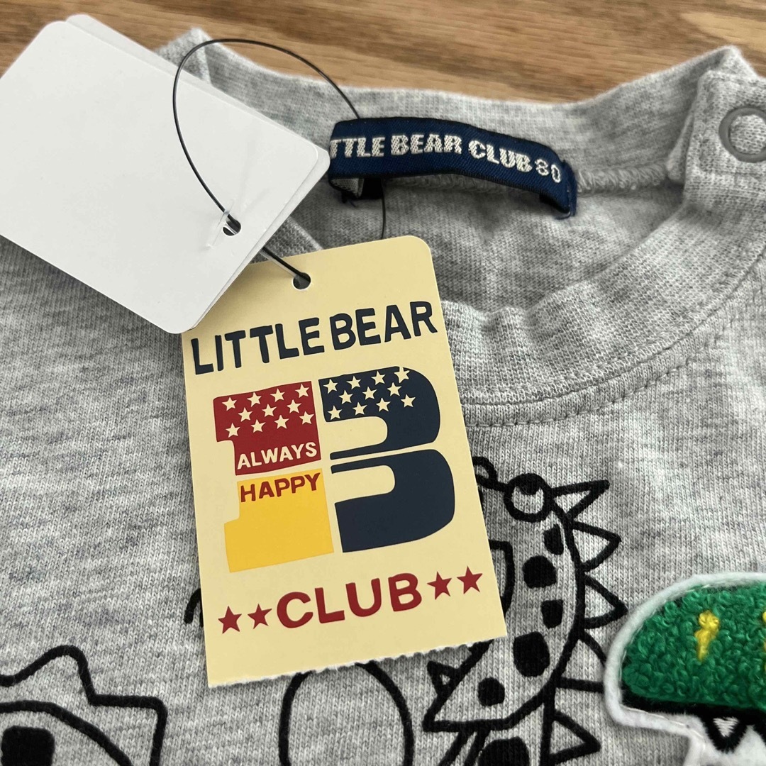 LITTLE BEAR CLUB(リトルベアークラブ)の【新品未使用】LITTLE BEAR CLUB　80サイズ　恐竜Tシャツ キッズ/ベビー/マタニティのベビー服(~85cm)(Ｔシャツ)の商品写真