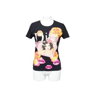 美品　DIOR レディース　半袖tシャツ 騙し絵デザイン　イエロー