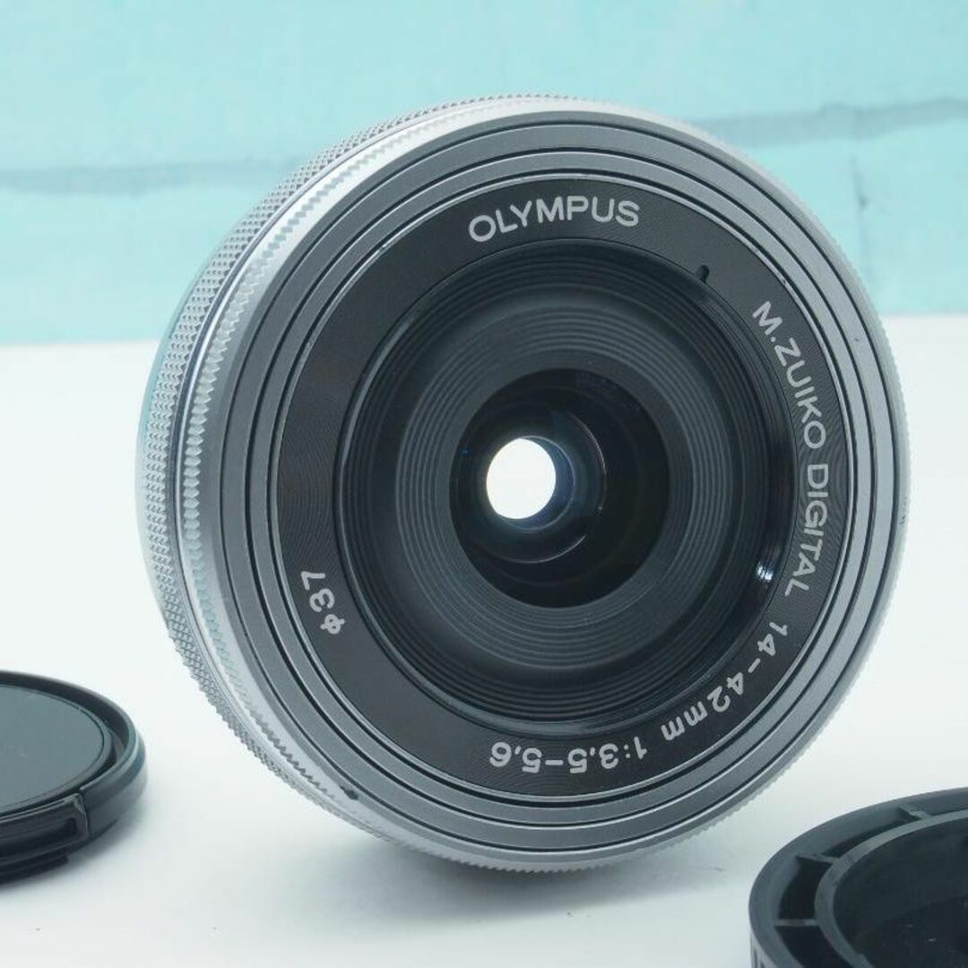 新品❤️OLYMPUS パンケーキレンズ M.ZUIKO 14-42mm