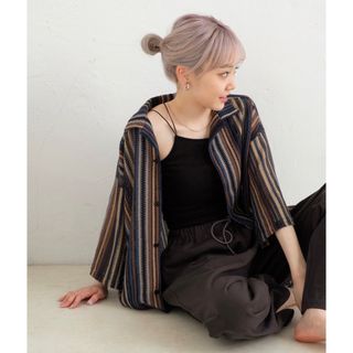 カスタネ(Kastane)のOPEN COLLAR LACE SHIRT(シャツ/ブラウス(半袖/袖なし))