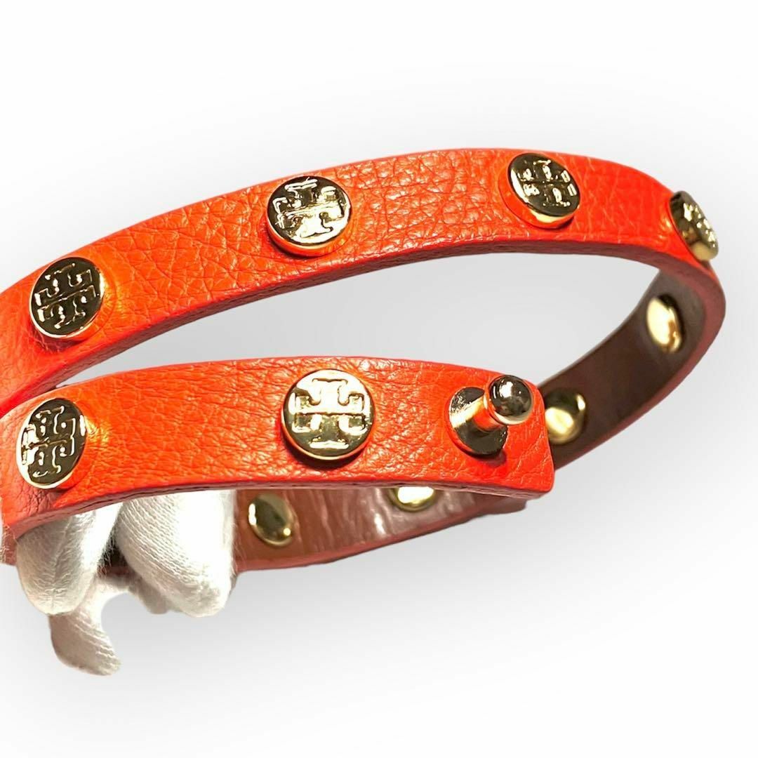 【特別価格】美品❤︎TORY BURCHトリーバーチ ダブルラップブレスレット赤 2