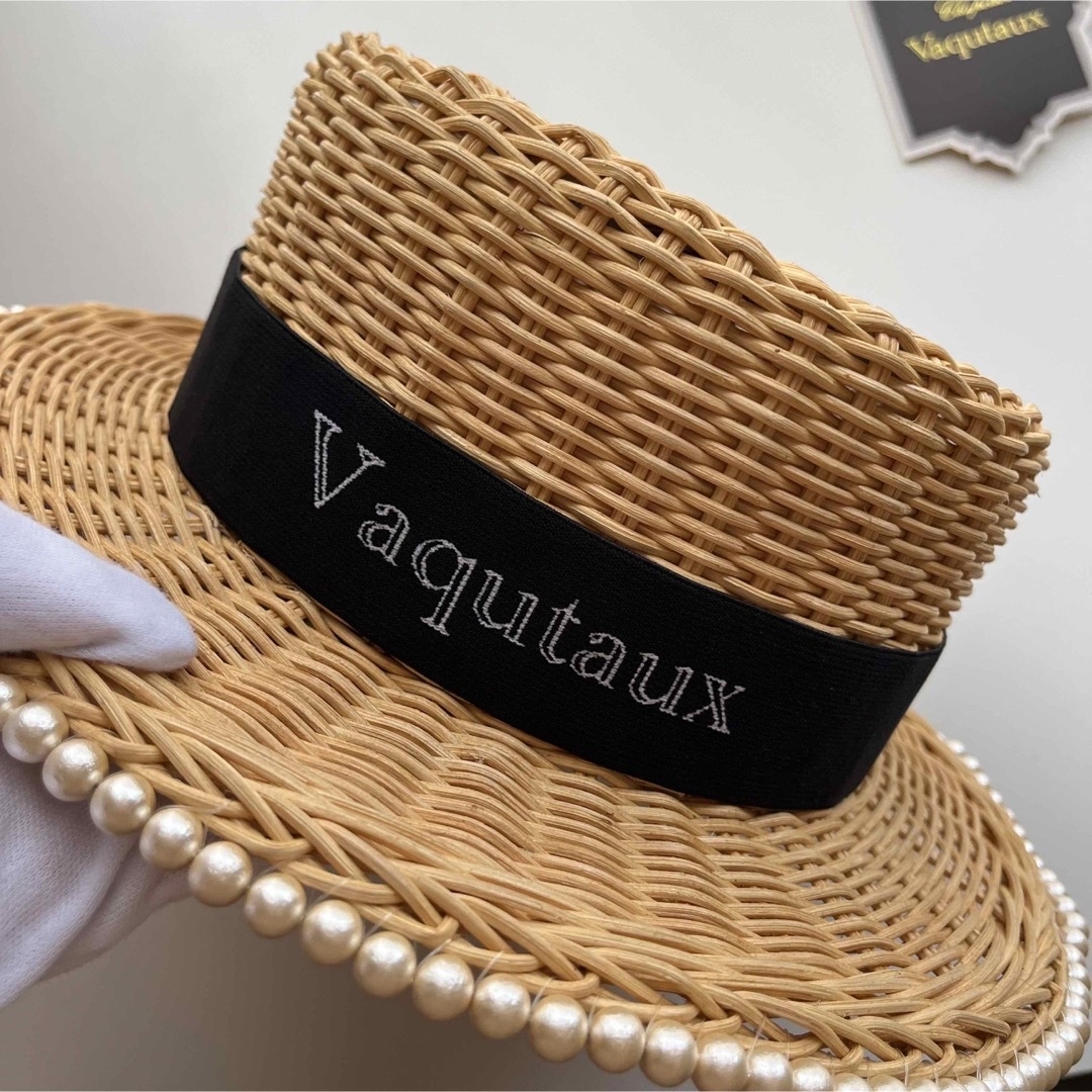 vaqutaux☆picnic ヴァクトーピクニック ストローハットsmallの通販 by