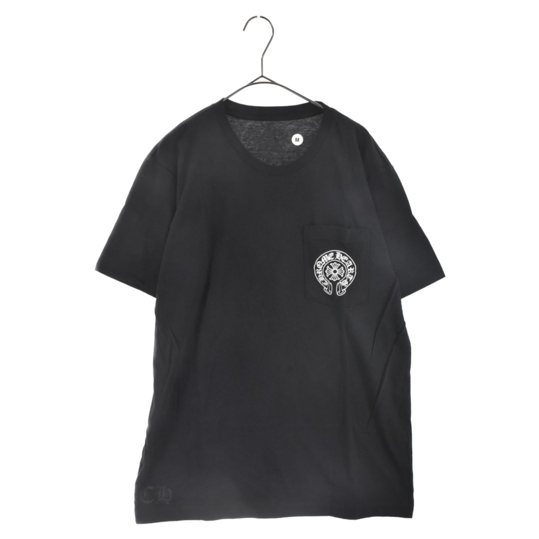 CHROME HEARTS クロムハーツ CH T-SHRT LTD 韓国限定ホースシューバックプリント半袖Tシャツ 半袖カットソー ブラック