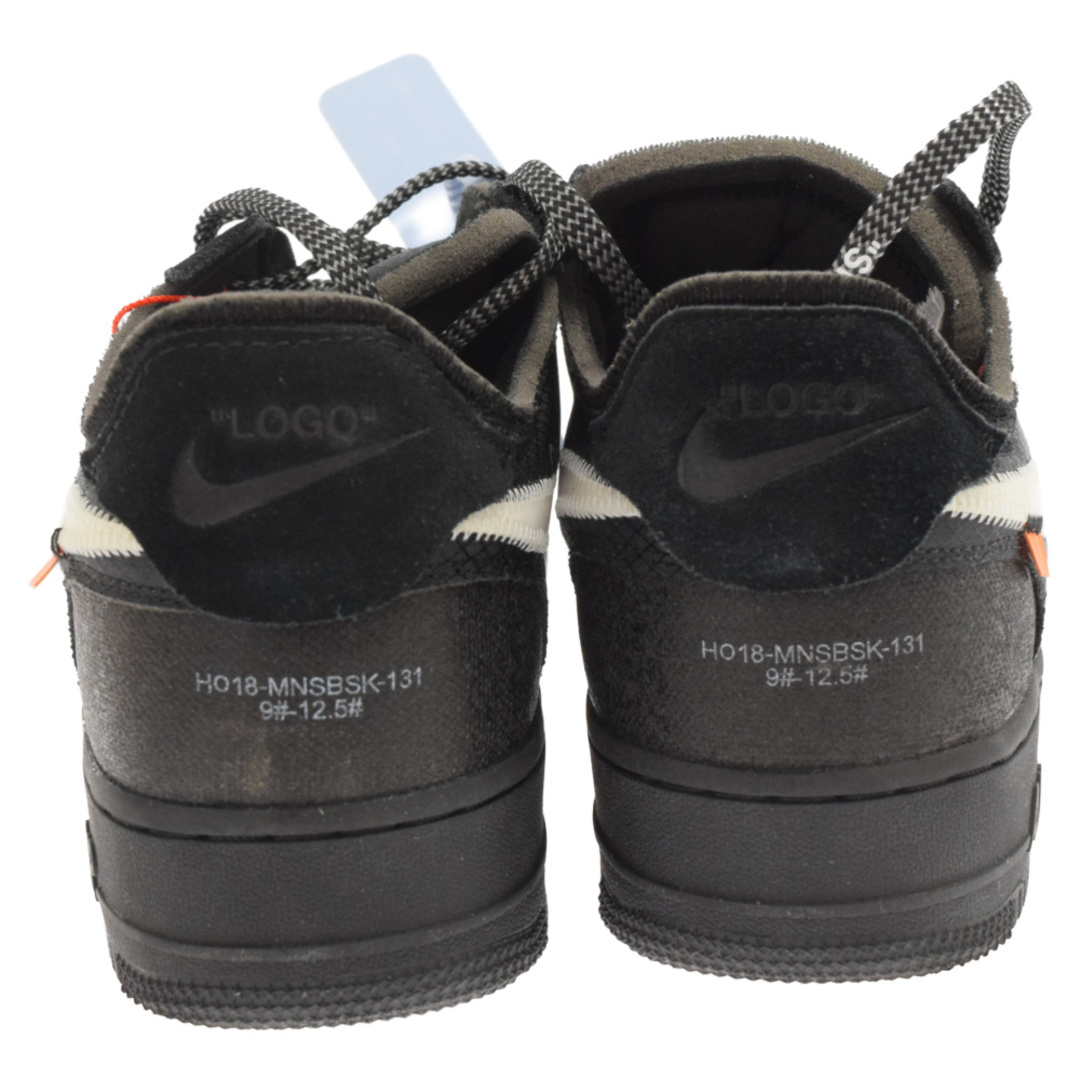 NIKE ナイキ OFF-WHITE AIR FORCE 1 LOW AO4606-001 オフホワイト エアフォースワン ローカットスニーカー US10/28.0CM ブラック