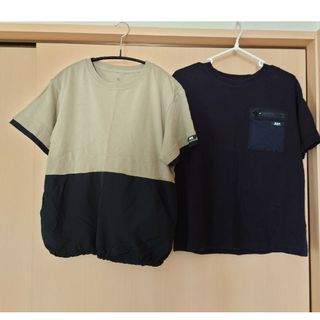 ジーユー(GU)のGU　ビッグシルエット　男の子　150 Tシャツ　2枚セット(Tシャツ/カットソー)