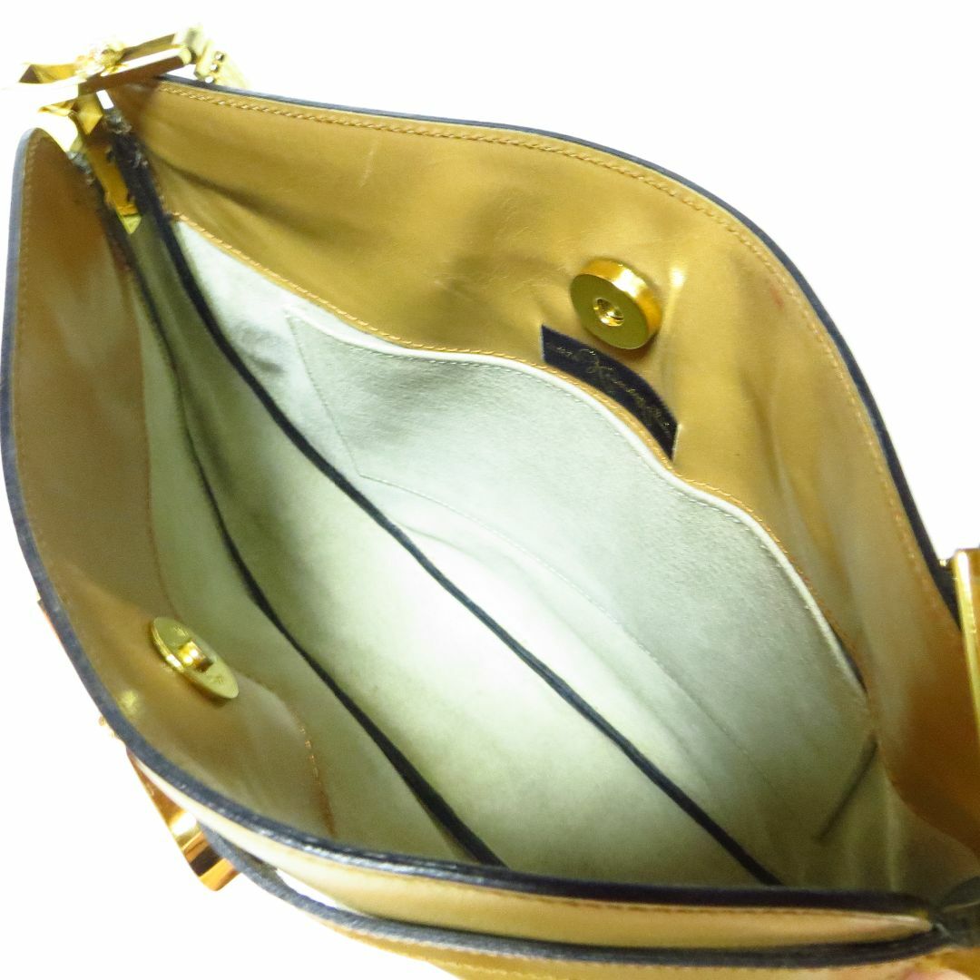 GINZA Kanematsu(ギンザカネマツ)の銀座かねまつ ゴールド チェーンショルダーバック ハンドバッグ アンティーク レディースのバッグ(ハンドバッグ)の商品写真