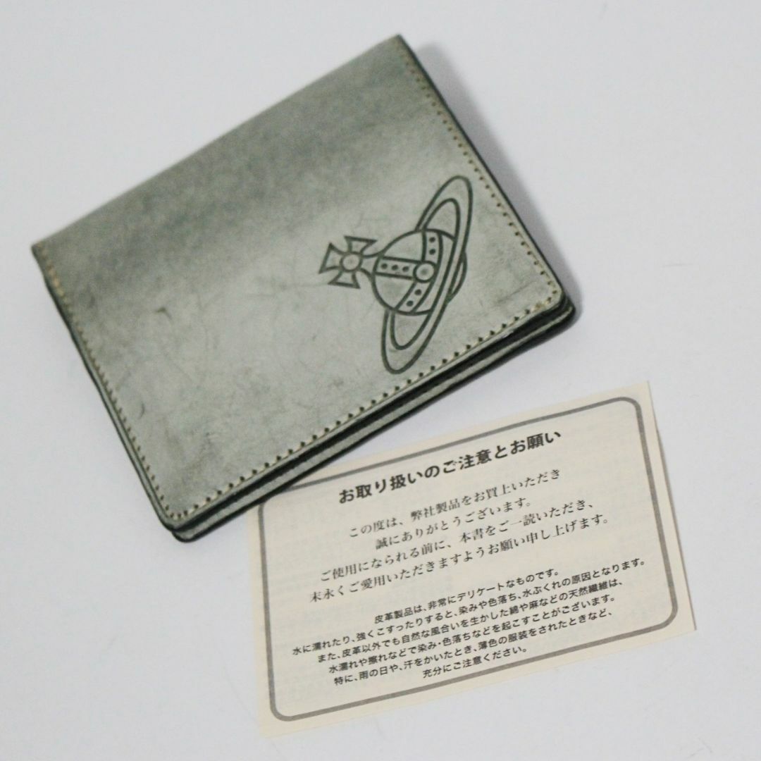 新品 ヴィヴィアンウエストウッド ワックスシリーズ 折り畳み財布 緑系