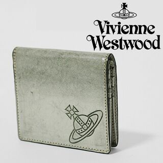 新品 ヴィヴィアンウエストウッド ワックスシリーズ 折り畳み財布 緑系