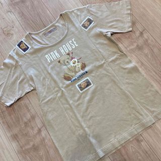 ピンクハウス(PINK HOUSE)のピンクハウス　ギンガムクマ　Tシャツ　クリーム(Tシャツ(半袖/袖なし))