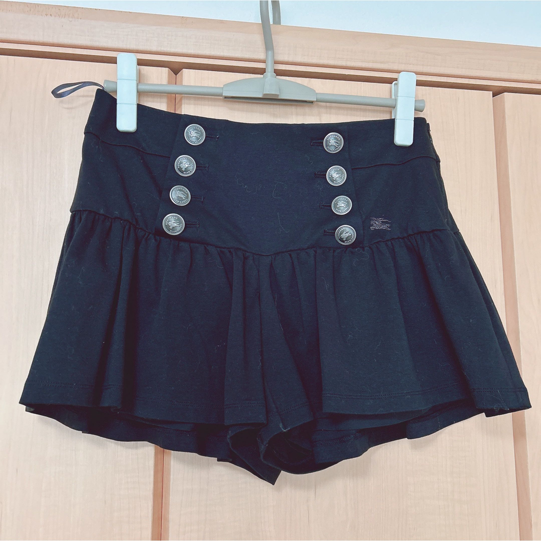 【美品】♡バーバリーブルーレーベル♡ミニキュロットスカート♡ブラック♡