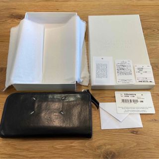 マルタンマルジェラ(Maison Martin Margiela)のメゾンマルジェラ　17AW L-Zip Long Wallet  ブラック(長財布)