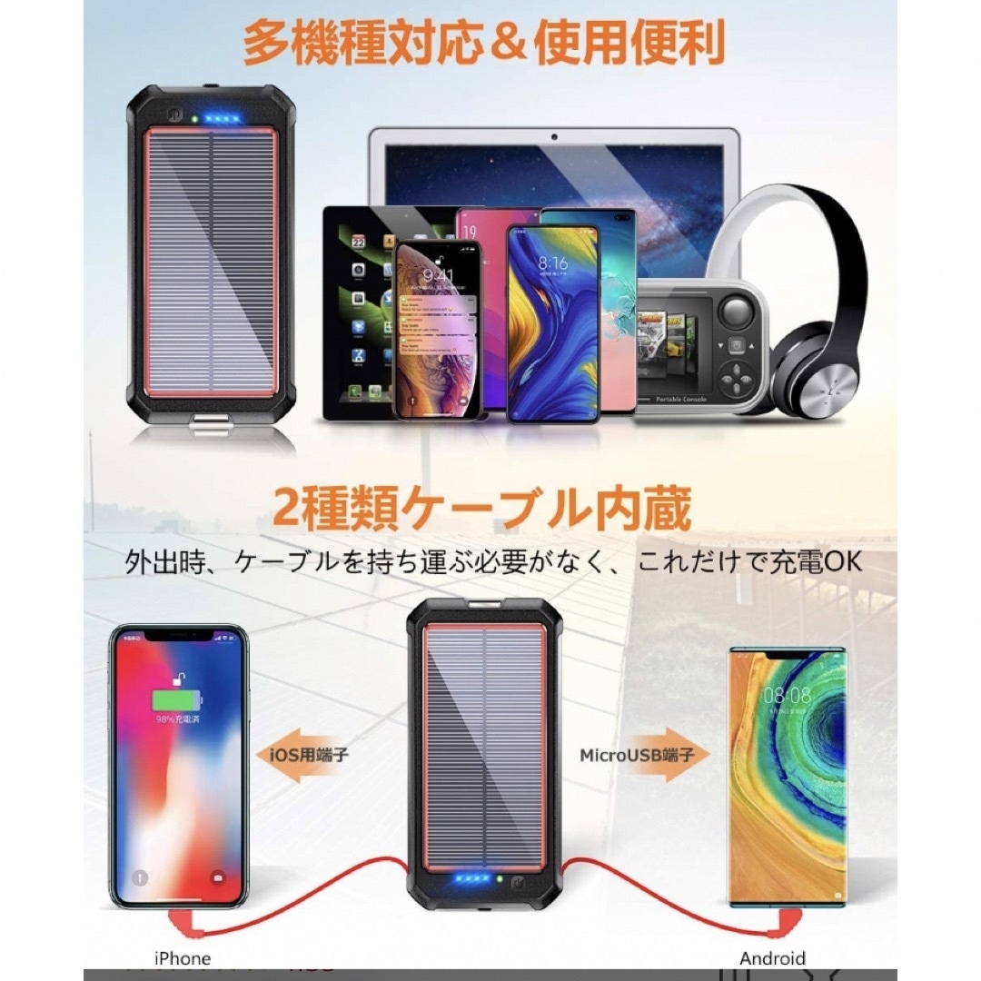 モバイルバッテリー スマホ/家電/カメラのスマートフォン/携帯電話(バッテリー/充電器)の商品写真