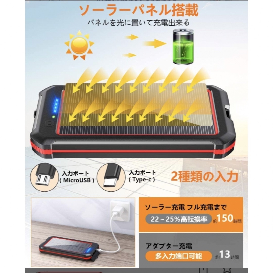 モバイルバッテリー スマホ/家電/カメラのスマートフォン/携帯電話(バッテリー/充電器)の商品写真