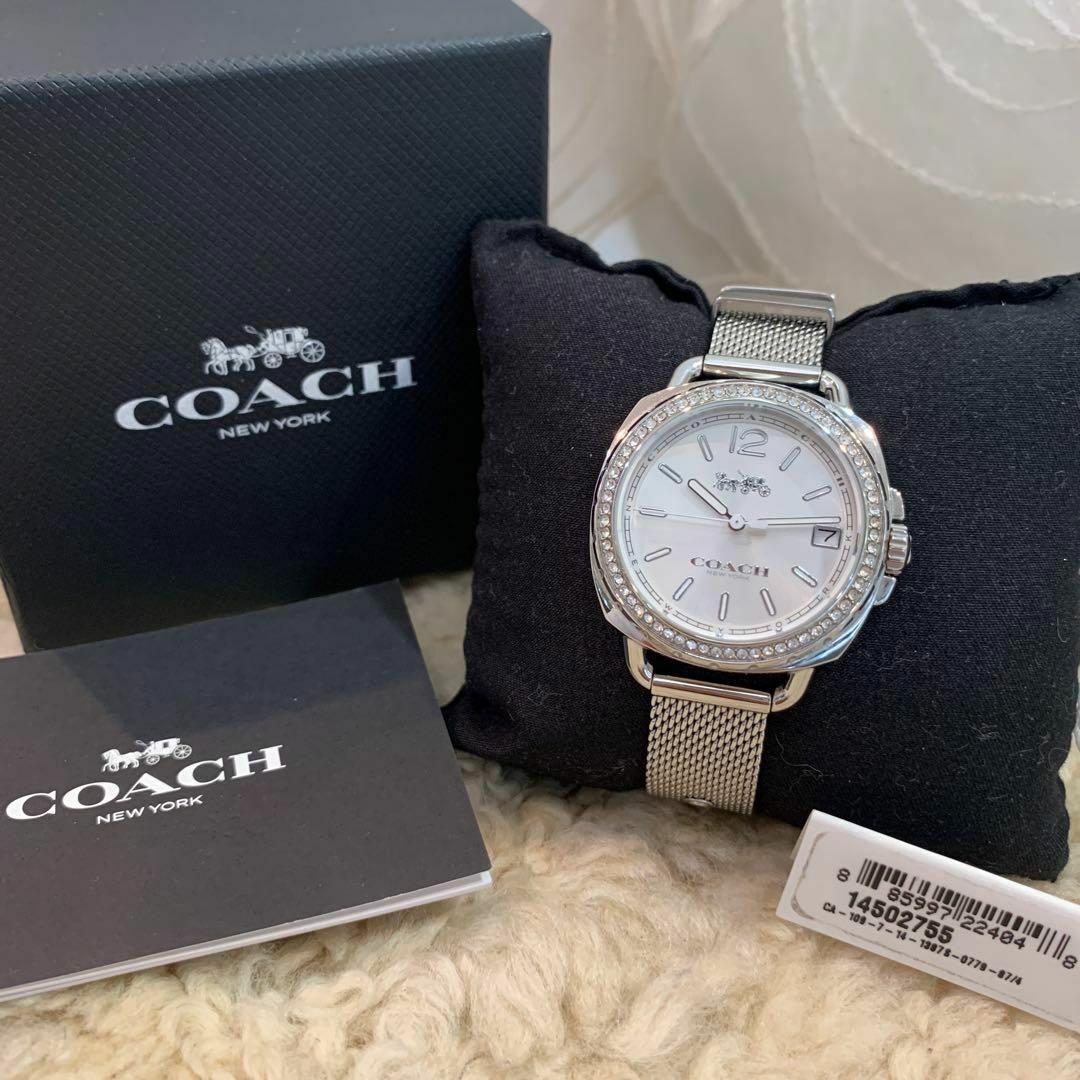 COACH(コーチ)の☆美品☆COACH レディースウォッチ メッシュベルト 14502755 レディースのファッション小物(腕時計)の商品写真