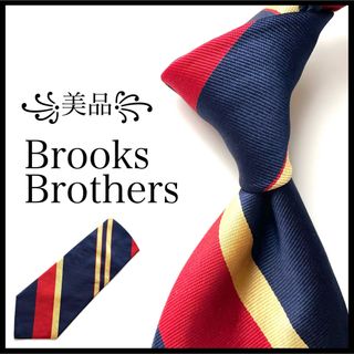 ブルックスブラザース(Brooks Brothers)の꧁美品꧂ 希少 ブルックスブラザーズ ネクタイ ストライプ ネイビー レッド(ネクタイ)