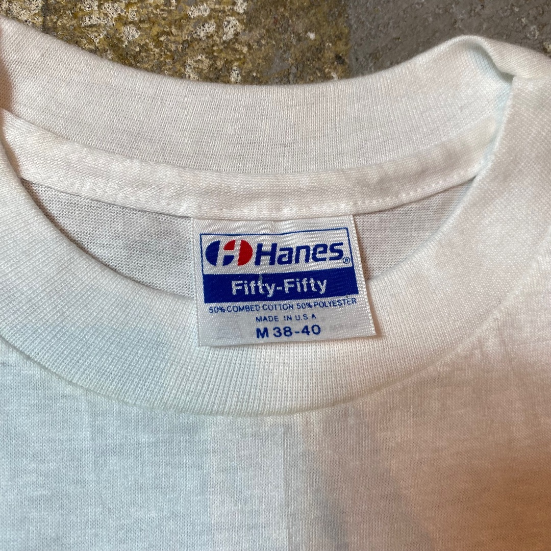 Hanes - 80s Hanes ヘインズ tシャツ USA製 両面プリント M ホワイトの