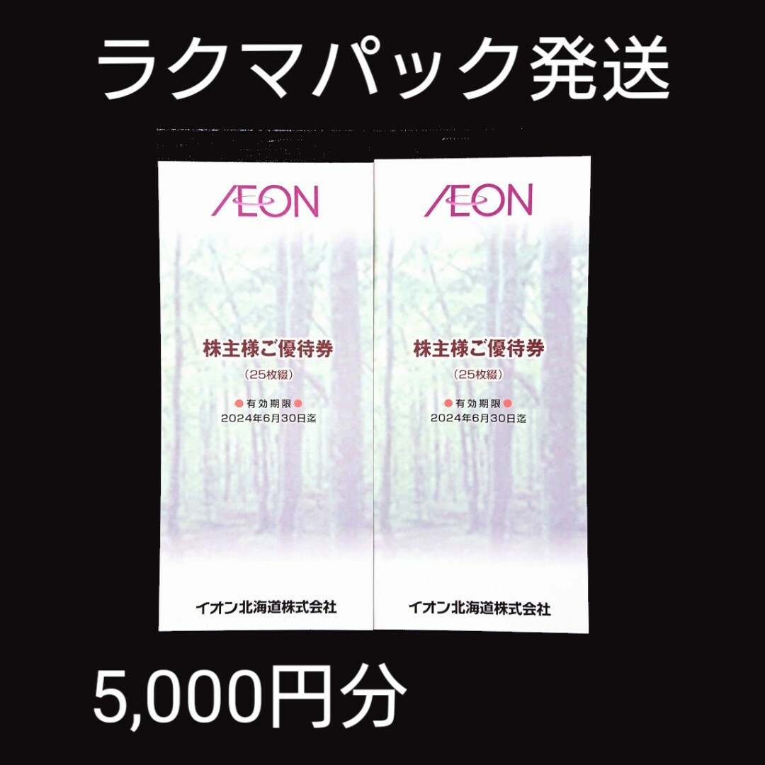 イオン北海道 株主優待 株主様ご優待券 5,000円分 イオン 割引券 チケットの優待券/割引券(ショッピング)の商品写真