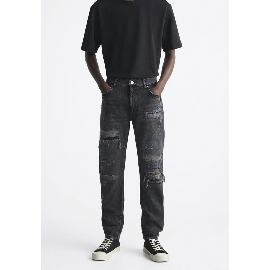 ZARA - 【新品未使用】ZARAダメージスリムフィットデニムパンツ ZARA - 【新品未使用】ZARAダメージスリムフィットデニムパンツ