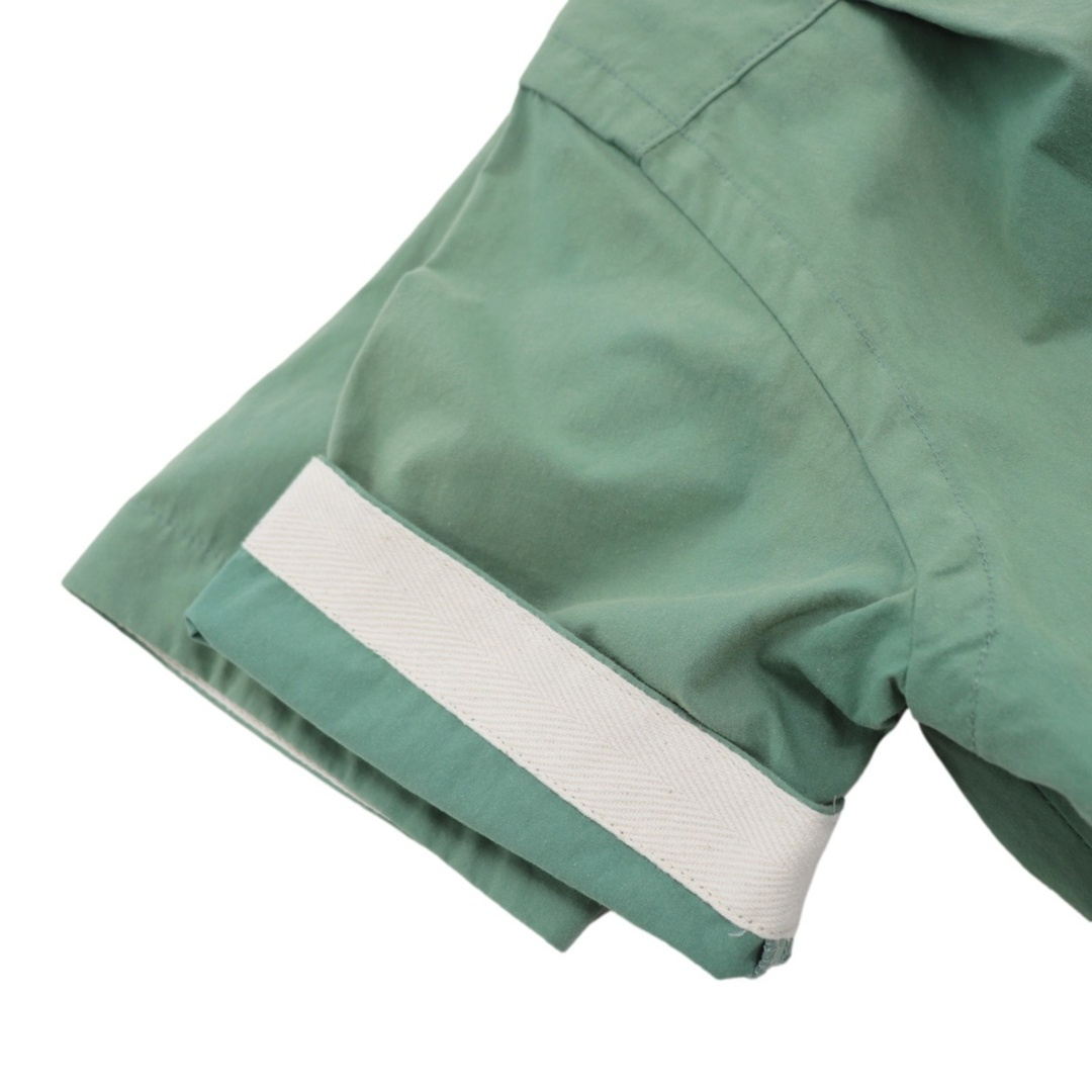 未使用 サカイ 21SS オックスフォードシャツ 半袖 メンズ 緑 グリーン 1 コットン Cotton Nylon Oxford Shirt sacai