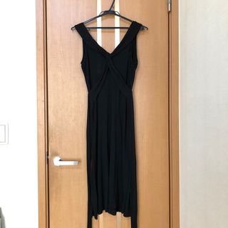 バナナリパブリック(Banana Republic)のバナナリパブリック*なめらかストレッチドレスワンピ👗黒(ロングワンピース/マキシワンピース)