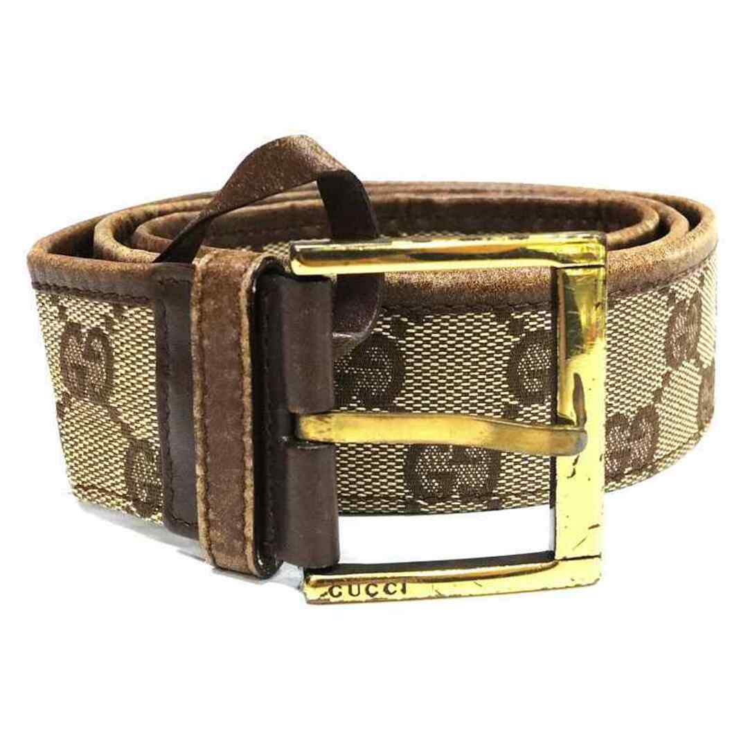 Gucci - GUCCI グッチ ベルト GGキャンバス レザー 90744・2194・80