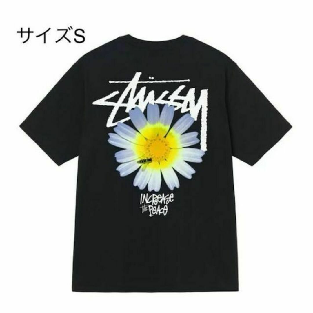 【新品】stussy Tシャツ　サイズS ブラック　フラワー