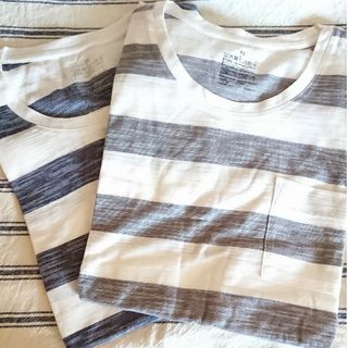 ムジルシリョウヒン(MUJI (無印良品))の無印良品 ムラ糸 半袖Tシャツ2点セット(Tシャツ(半袖/袖なし))