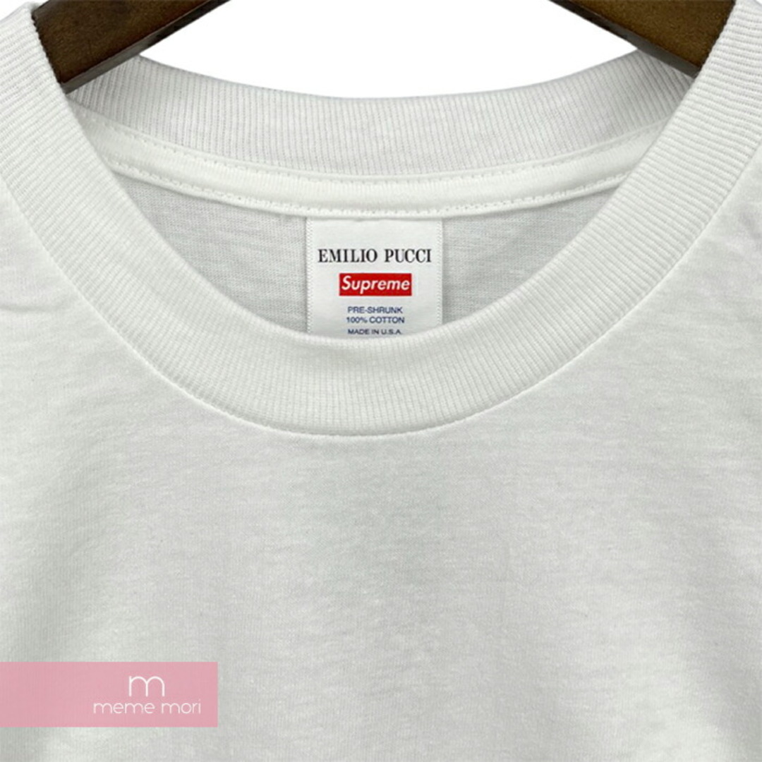 Supreme×Emilio Pucci 2021SS Box Logo Tee シュプリーム×エミリオプッチ ボックスロゴTシャツ 半袖カットソー プリント グレー×ブルー サイズM【210727】【新古品】【me04】