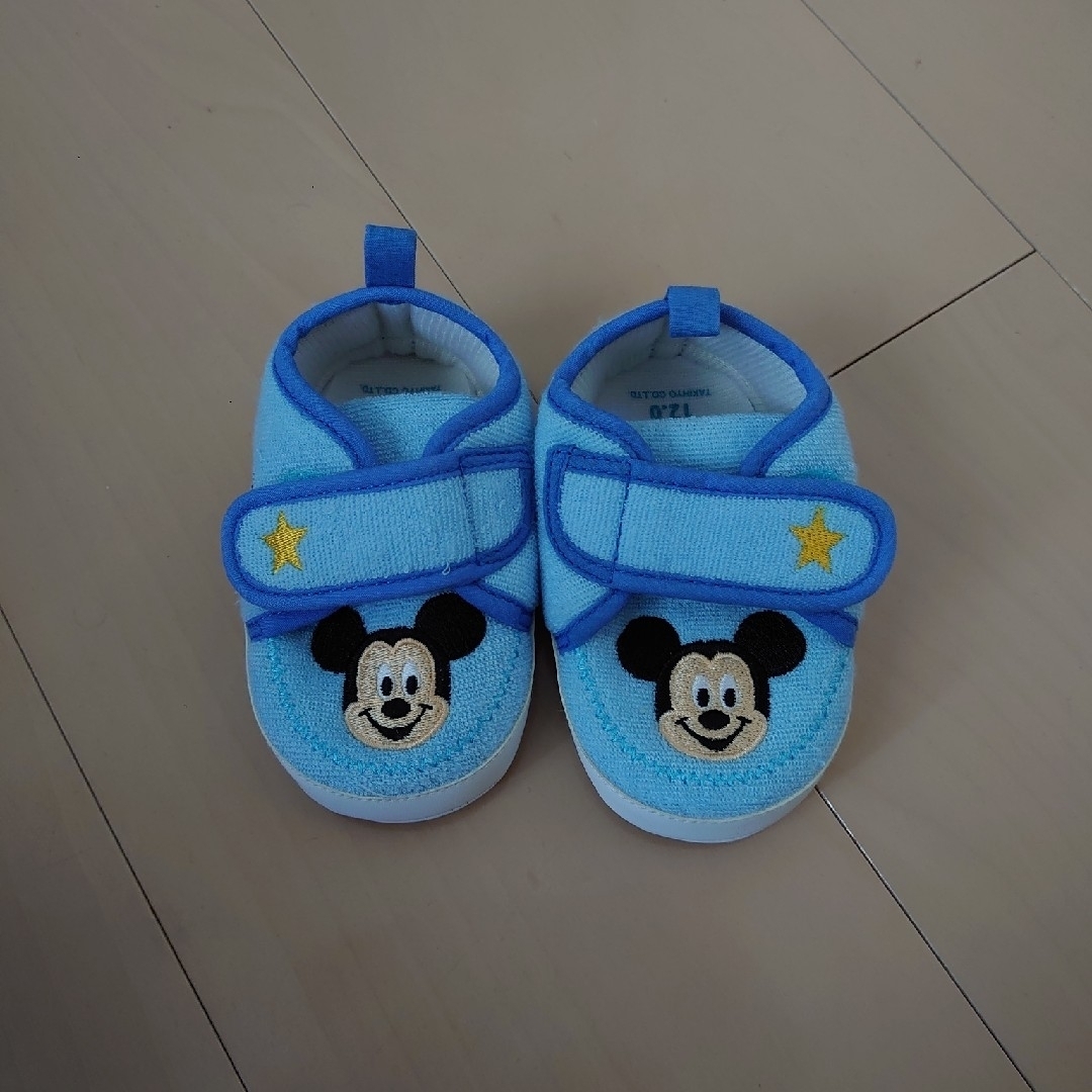 Disney(ディズニー)のベビーシューズ　12cm   ミッキー キッズ/ベビー/マタニティのベビー靴/シューズ(~14cm)(フラットシューズ)の商品写真