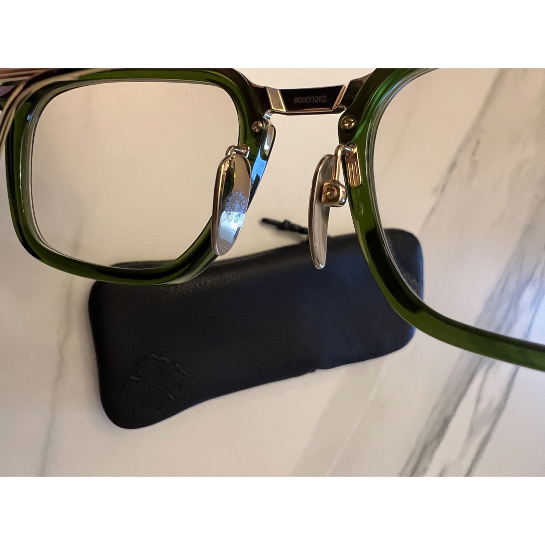 Chrome Hearts(クロムハーツ)のクロムハーツ　メガネ　緑縁　メンズ メンズのファッション小物(サングラス/メガネ)の商品写真
