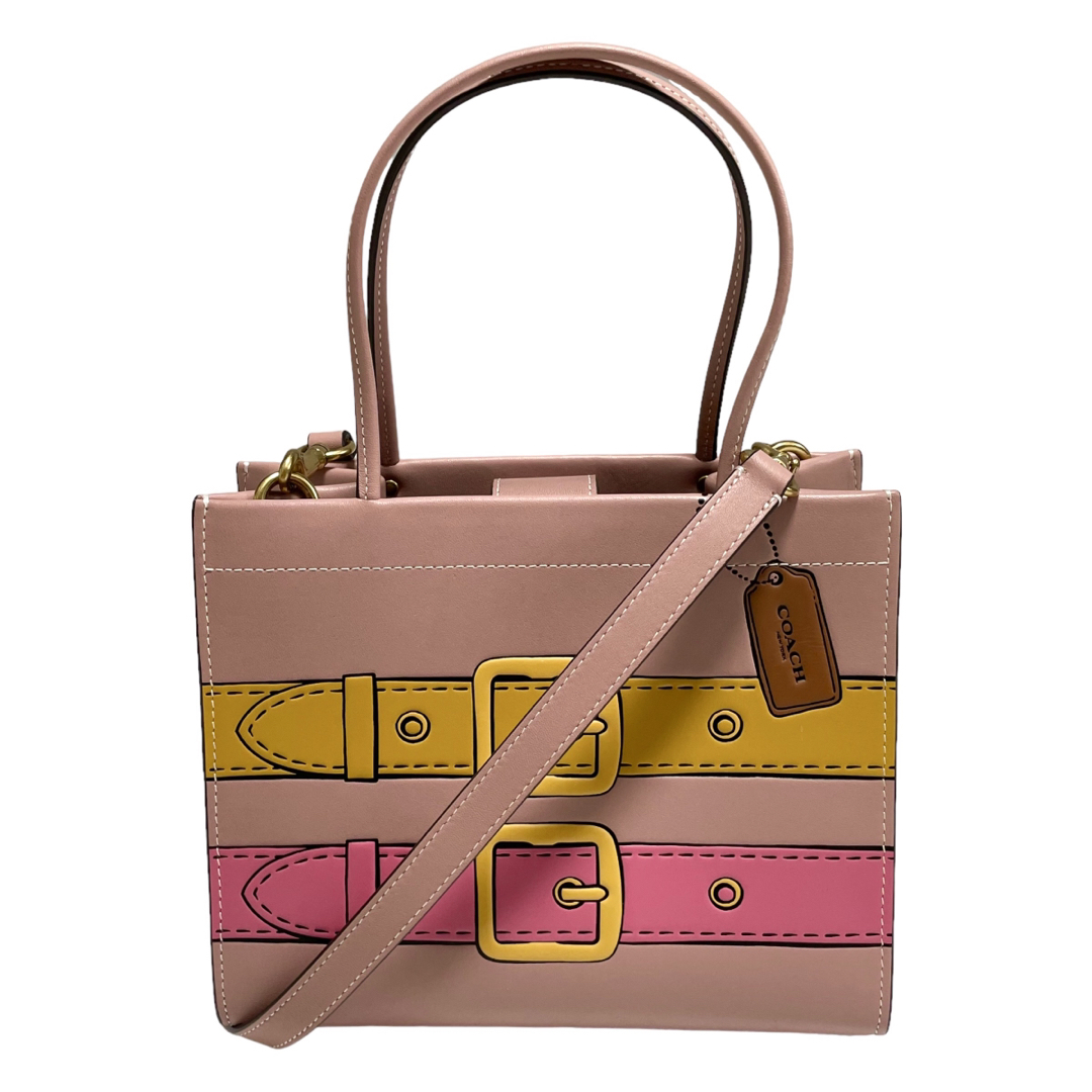 美品 COACH コーチ カシンキャリー22 ウィズ トロンプルイユ プリント