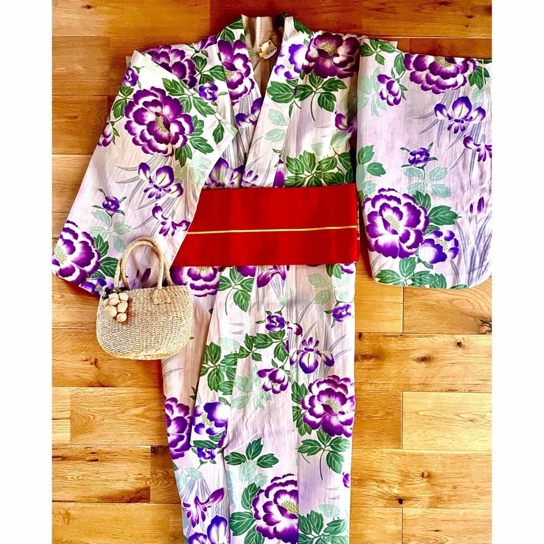YUKI TORII INTERNATIONAL(ユキトリイインターナショナル)のYUKI TORII トリイユキ　京都高島屋　浴衣 綿麻　薄紫　上質　美品 レディースの水着/浴衣(浴衣)の商品写真