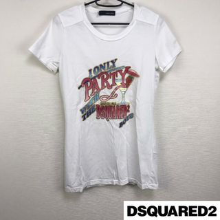 ディースクエアード(DSQUARED2)の美品 ディースクエアード 半袖Tシャツ レディース ホワイト サイズM(Tシャツ(半袖/袖なし))