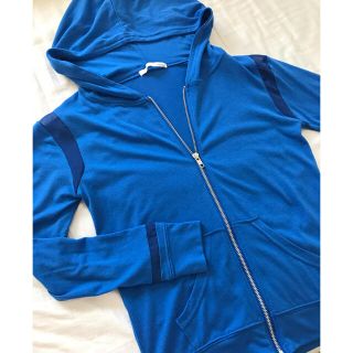 マウジー(moussy)の【中古】マウジー／MOUSSY ジップアップ パーカー BLU フリーサイズ(パーカー)