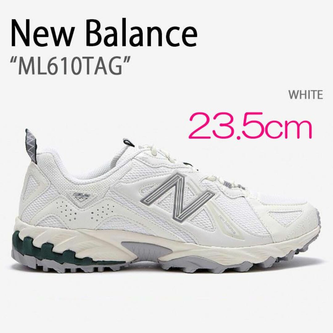 WHITEホワイトサイズ【新品】23.5cm New Balance　ML610TAG　ホワイト