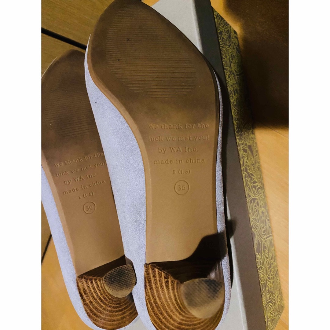 ORiental TRaffic(オリエンタルトラフィック)のオリエンタルトラフィック　ミドルヒールパンプス　23cm 36サイズ　グレー レディースの靴/シューズ(ハイヒール/パンプス)の商品写真