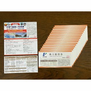 藤田観光株主優待　ユネッサン/下田海中水族館 無料2枚　施設宿泊・入場割引18枚(その他)