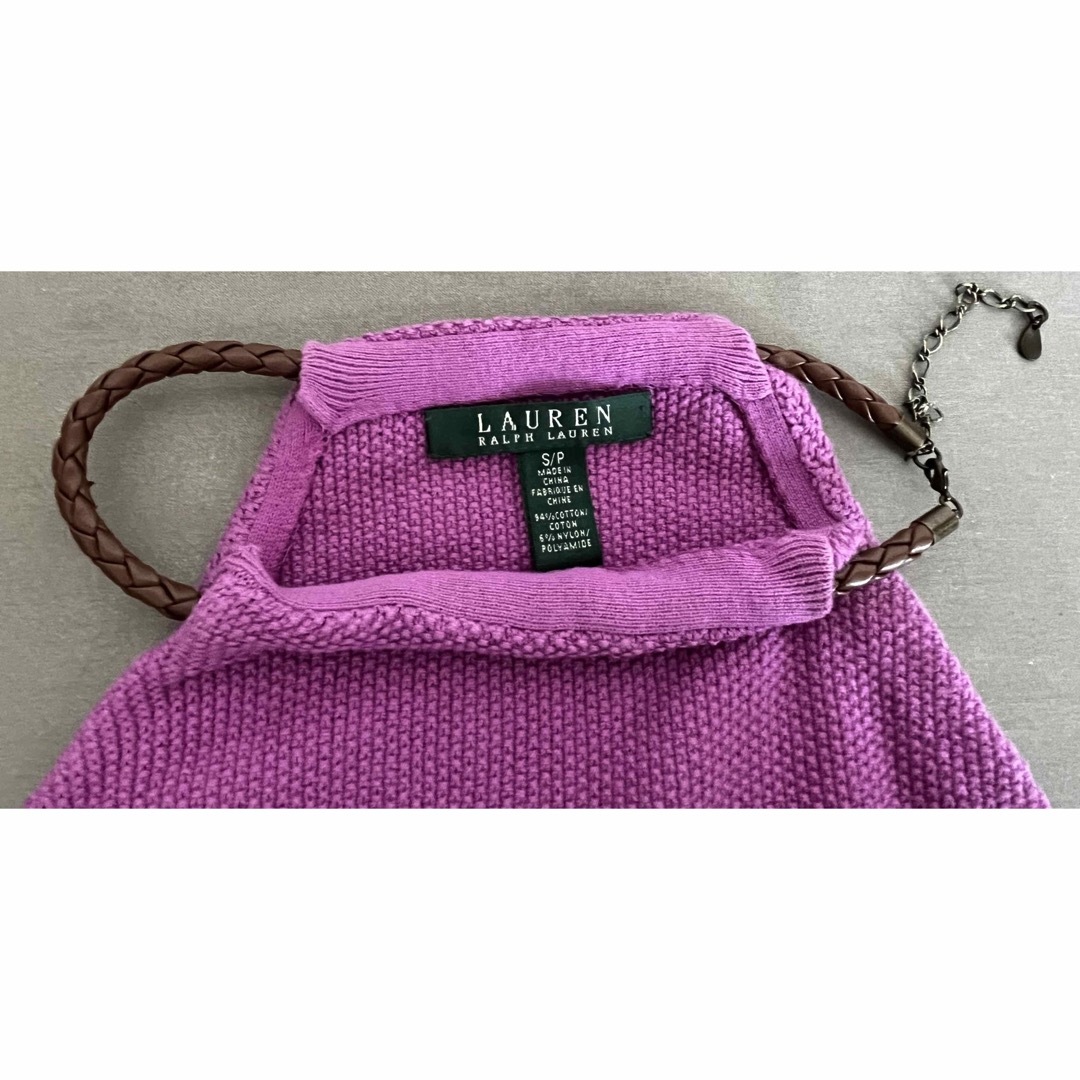 Ralph Lauren(ラルフローレン)のラルフローレン　ホルターネック　サマーニット パープル レディースのトップス(ホルターネック)の商品写真