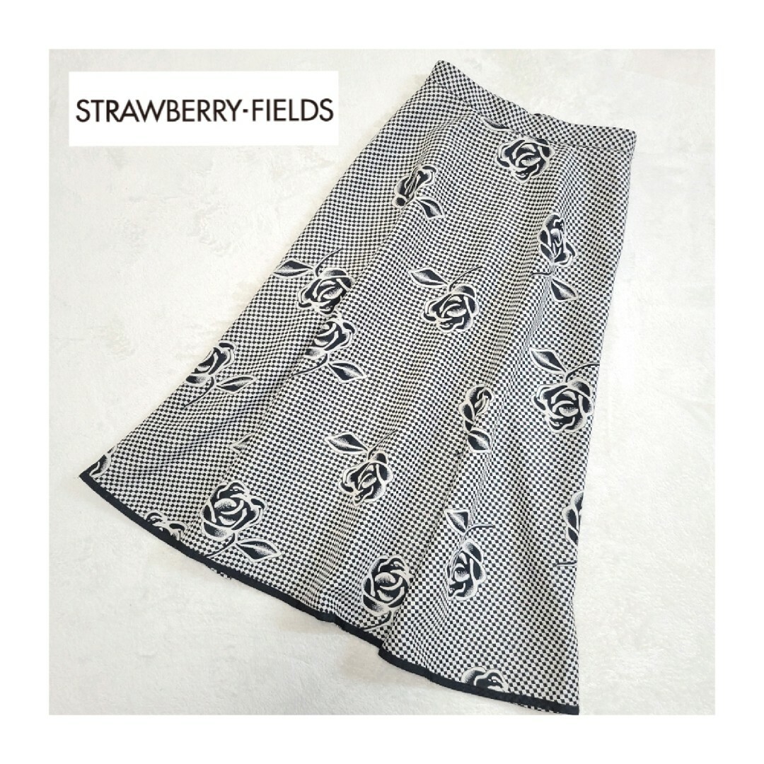 〘新品未使用〙STRAWBERRY FIELDS＊ブロッキングローズスカート 1