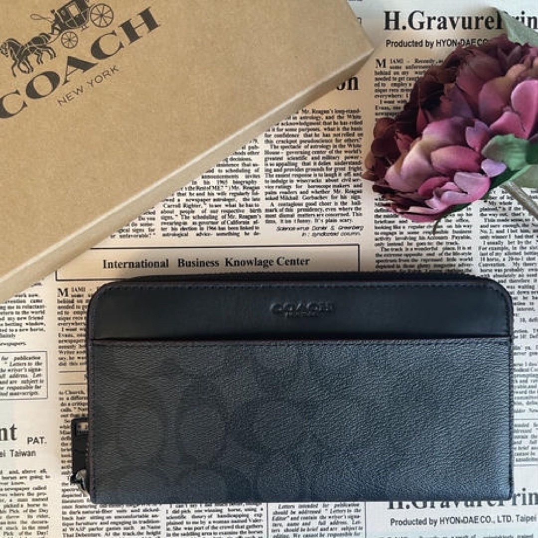 COACH - COACH お財布 長財布 新品 未使用 レディース メンズ ブラック ...