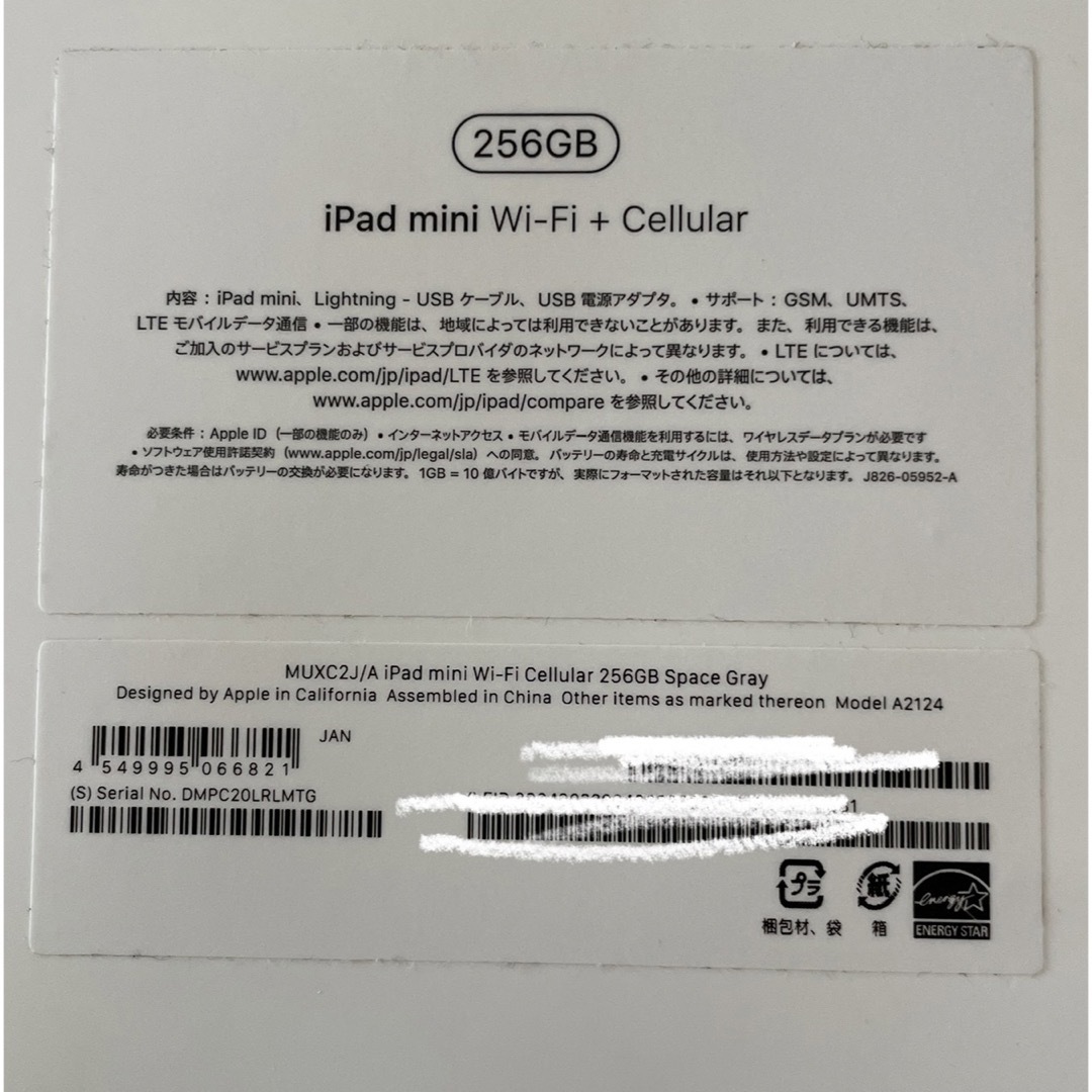 ★美品★ iPad mini 5 Wi-Fi+Cellular 256GB